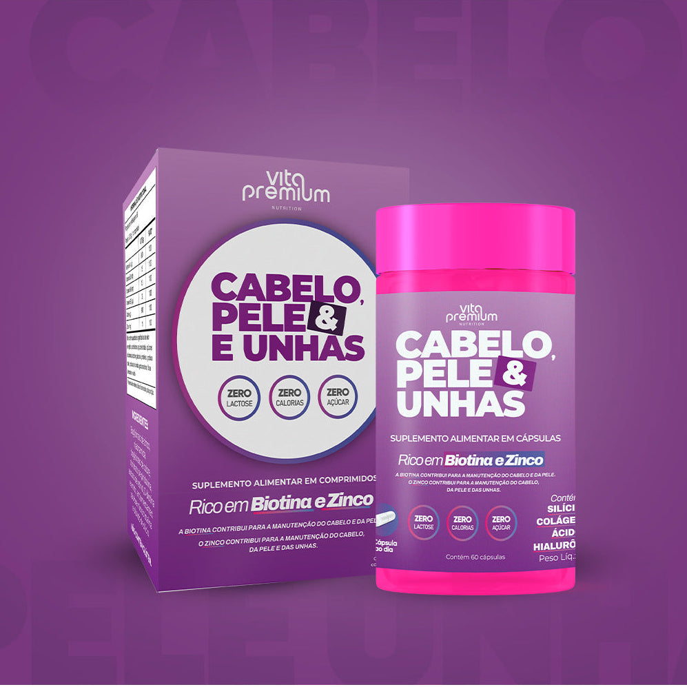 CABELOS E UNHAS C/ 60 CÁPS