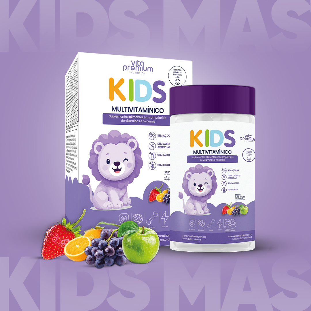 Multivitaminico Mastigável Para Crianças C/ 60 Comprimidos