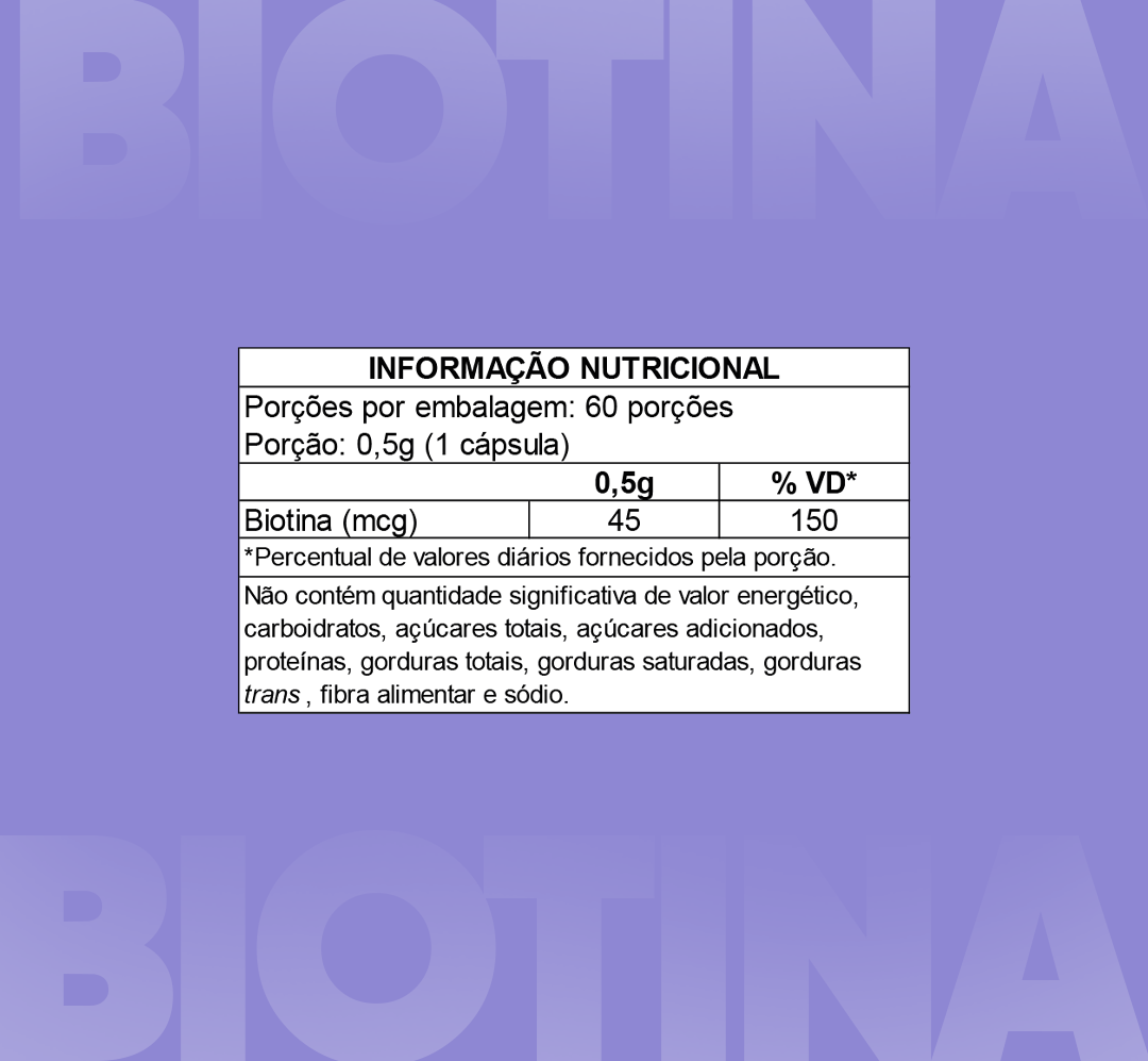 BIOTINA C/ 60 CÁPS