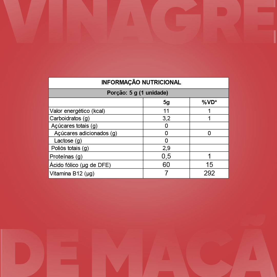 VINAGRE DE MAÇÃ EM GOMAS