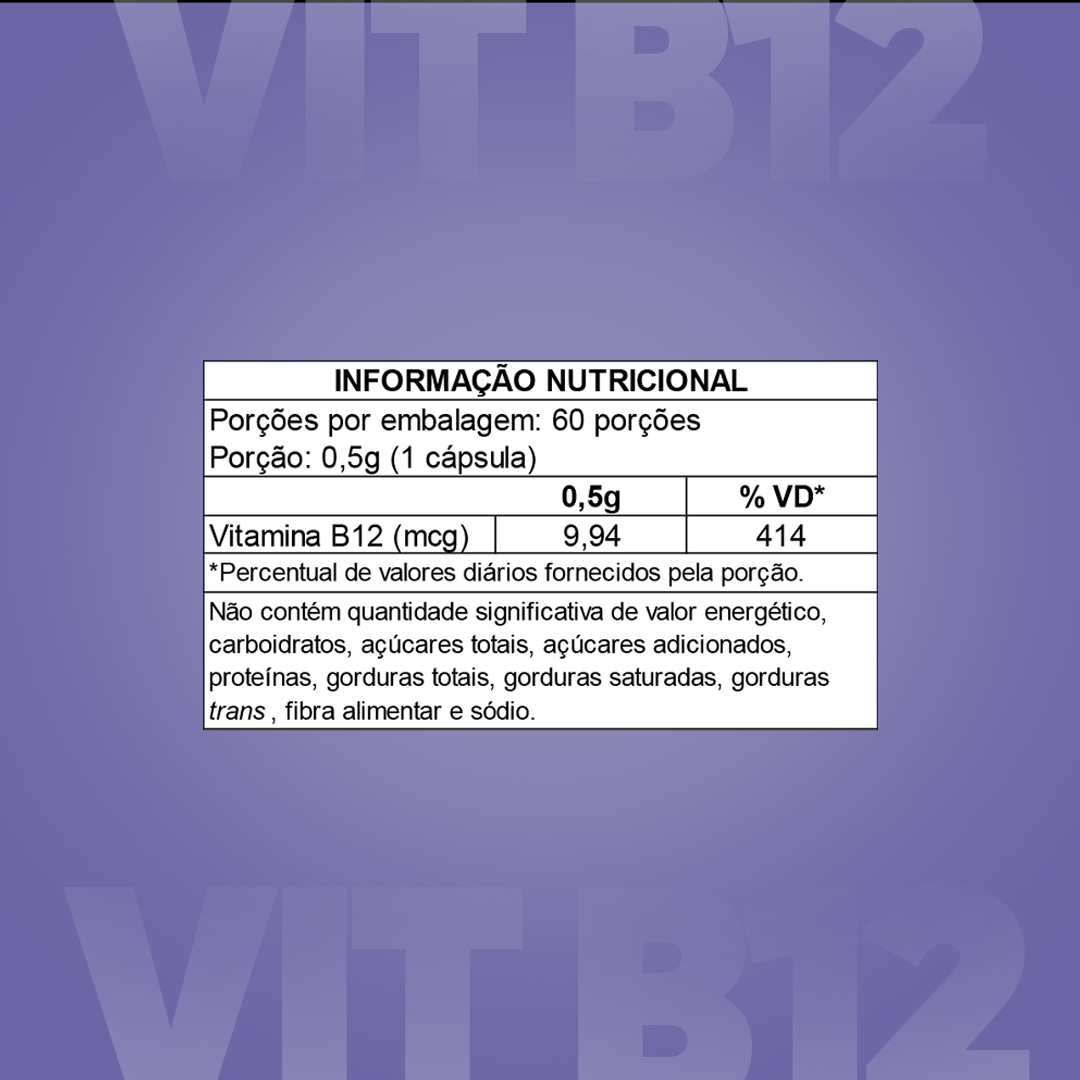 VITAMINA B12 C/ 60 CÁPS