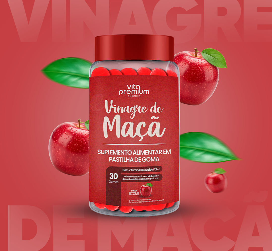 VINAGRE DE MAÇÃ EM GOMAS