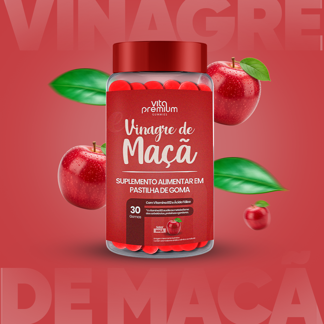 VINAGRE DE MAÇÃ EM GOMAS