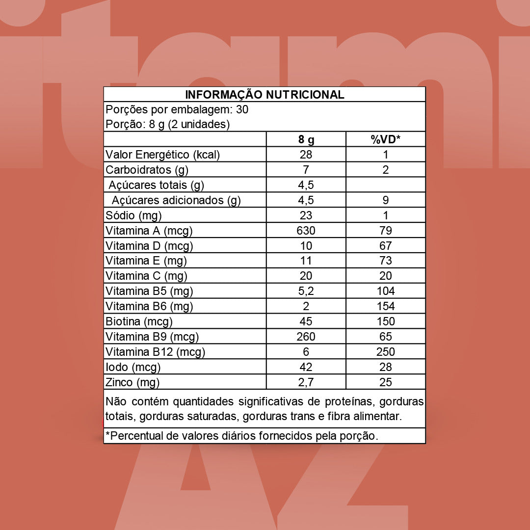 MULTIVITAMIN AZ C/60 GOMAS - FRAMBOESA