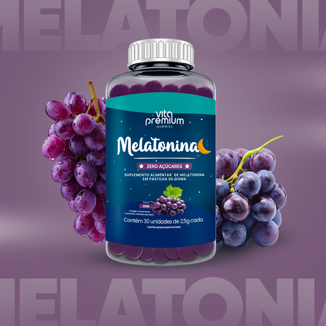 MELATONINA ZERO AÇÚCAR C/ 30 GOMAS - UVA ROXA