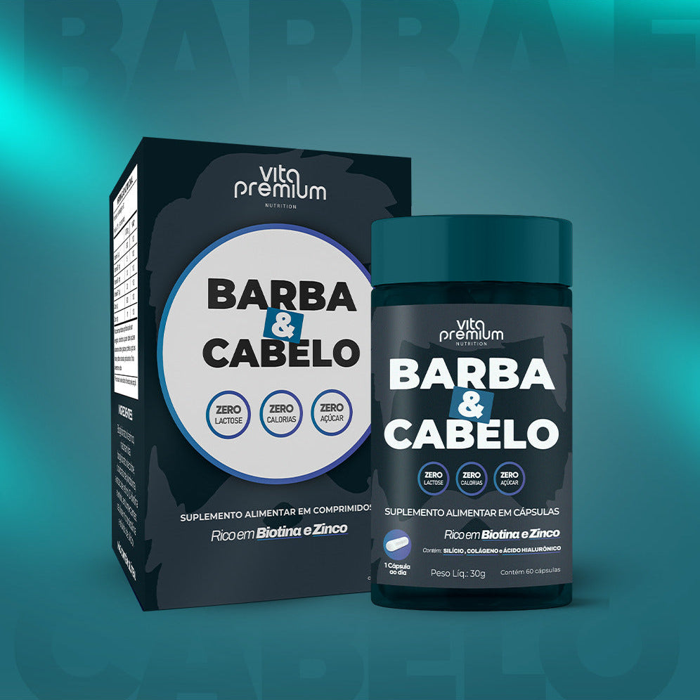 BARBA E CABELO 60 CÁPSULAS