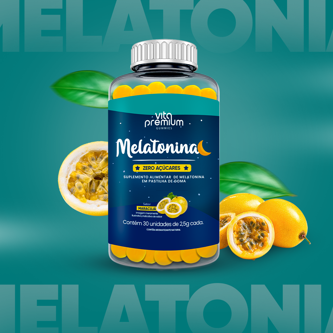 MELATONINA ZERO AÇÚCAR C/ 30 GOMAS - MARACUJÁ