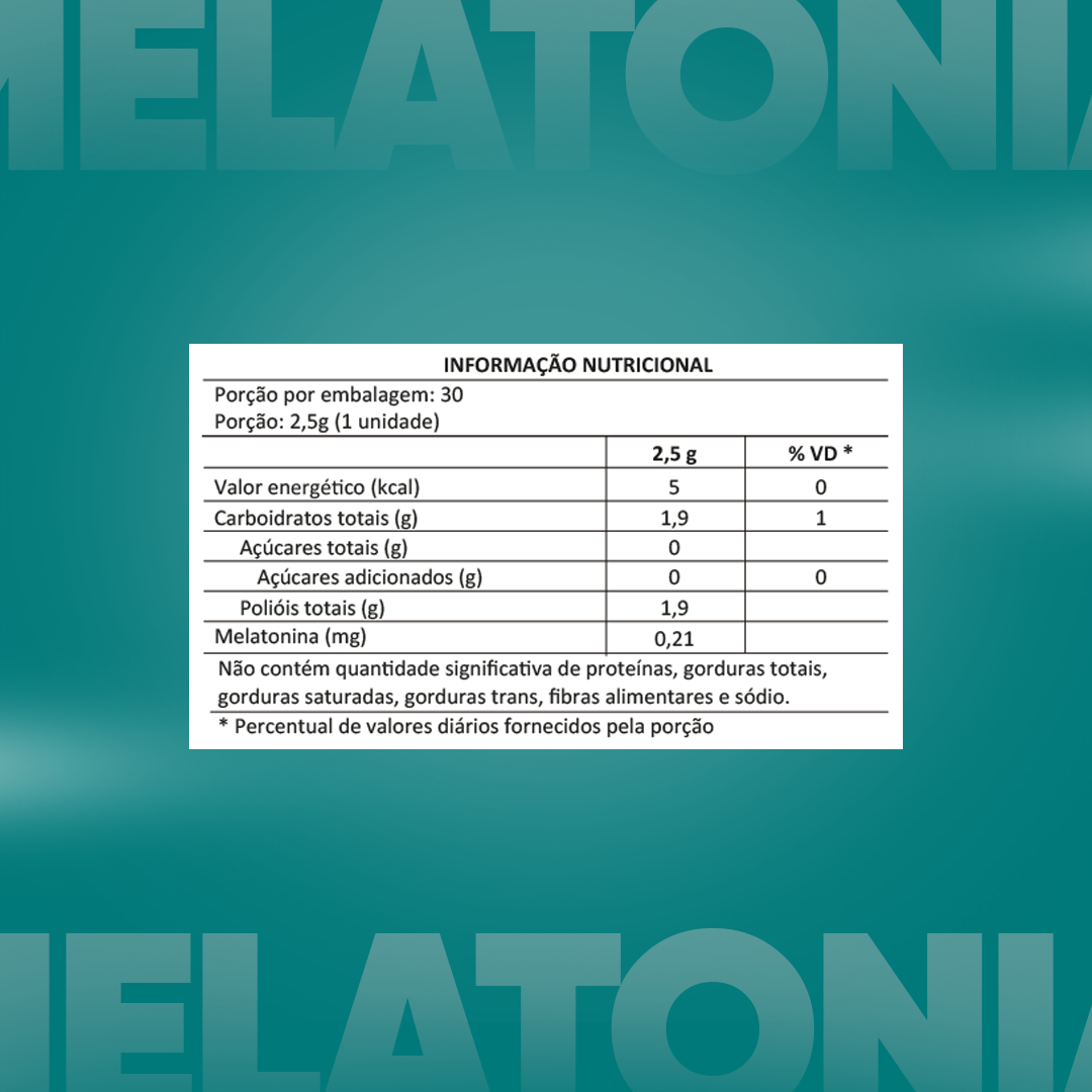 MELATONINA ZERO AÇÚCAR C/ 30 GOMAS - MARACUJÁ