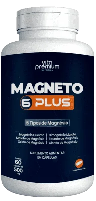 Magneto 6 Plus com 60 Cápsulas (Blend de Magnésios)